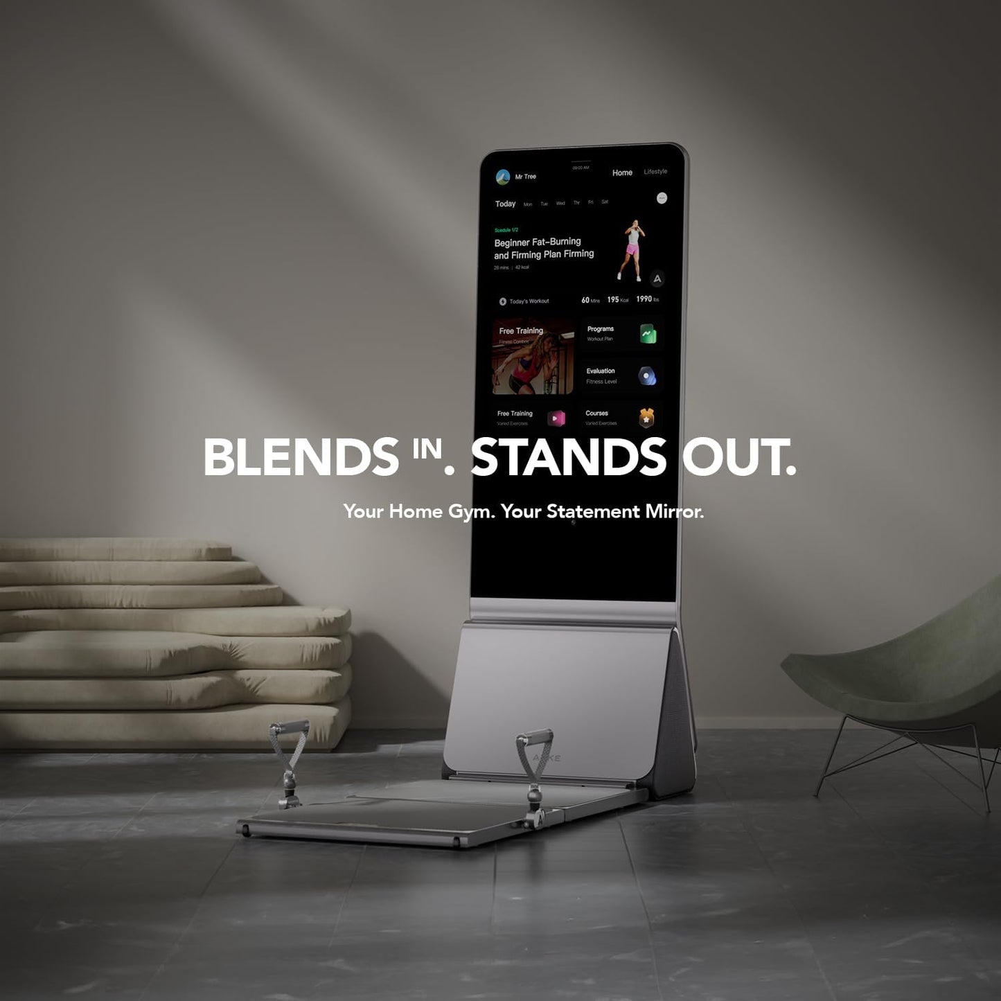 AEKE K1 Pro – Smart Fitness Mirror (Squat Pad + Yoga Mat Bundle)